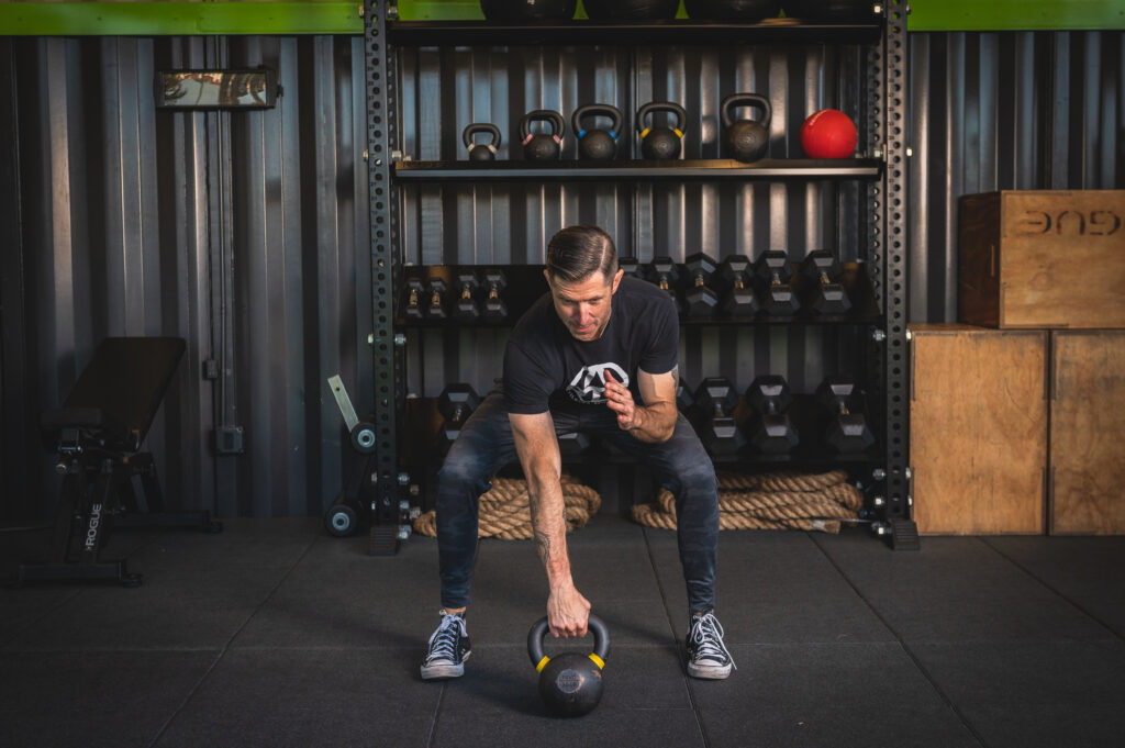 kettlebell workout, fitness photography