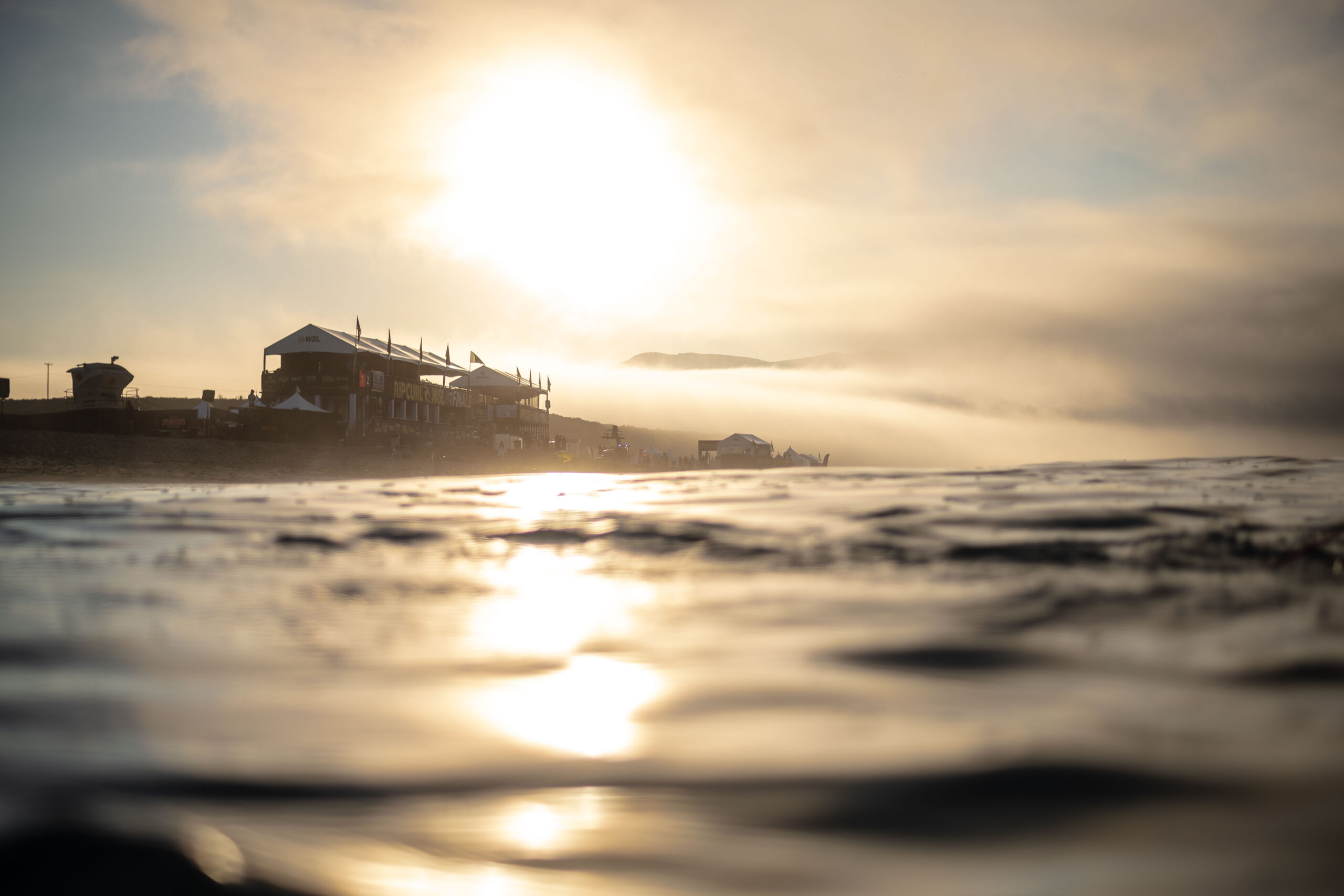 Water angle surf photography from Lower Trestle day one of the waiting period for the WSL final