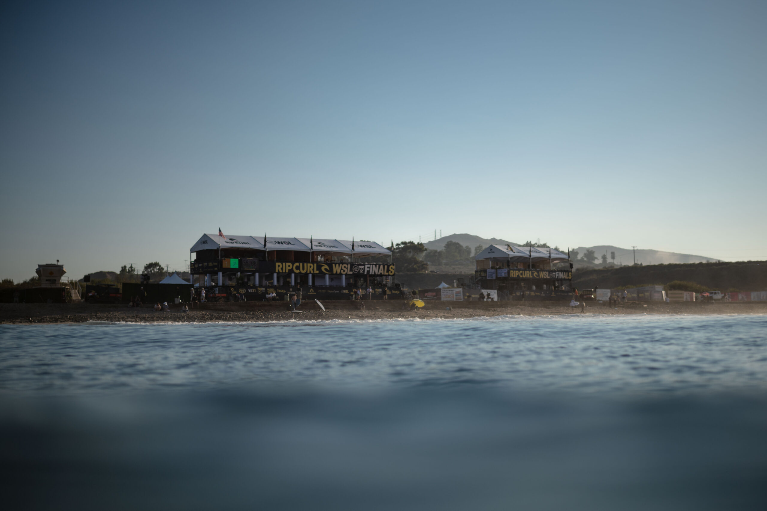 Water angle surf photography from Lower Trestle day one of the waiting period for the WSL final