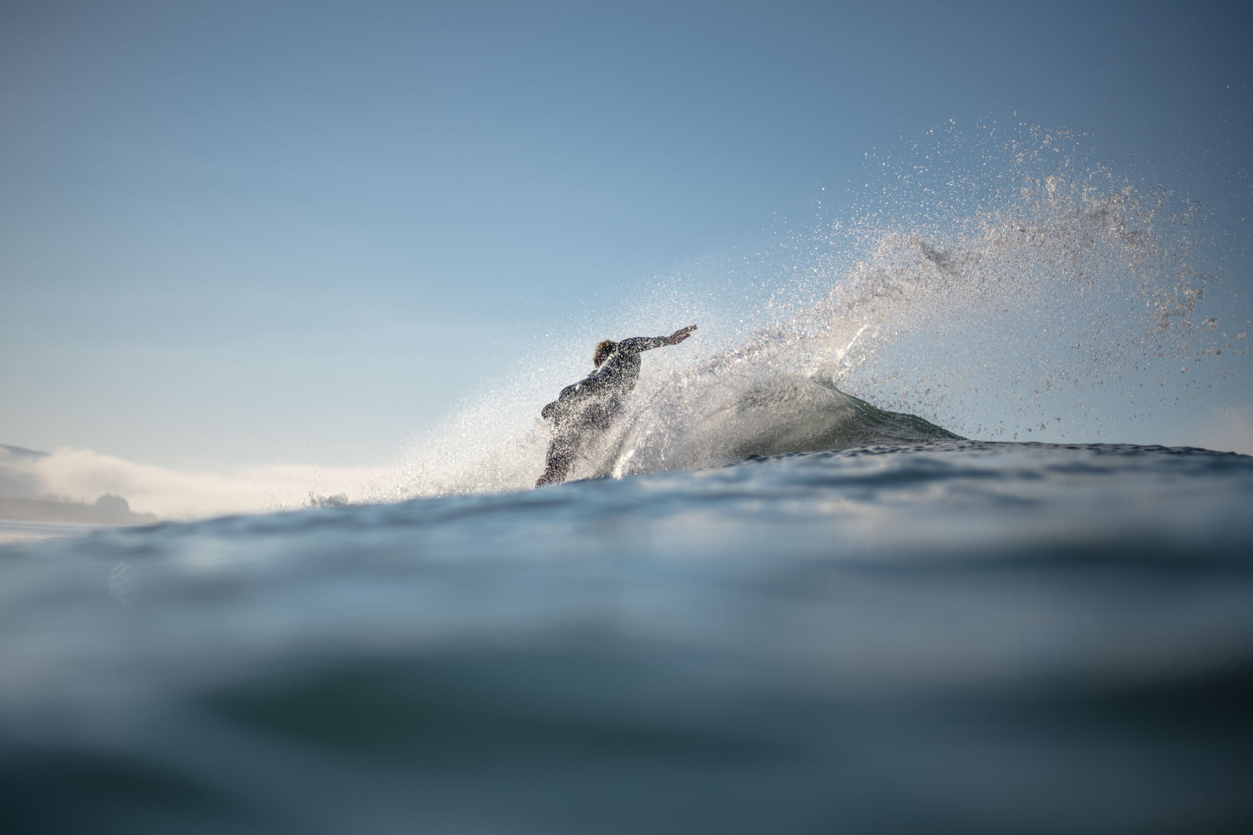 Water angle surf photography from Lower Trestle day one of the waiting period for the WSL final
